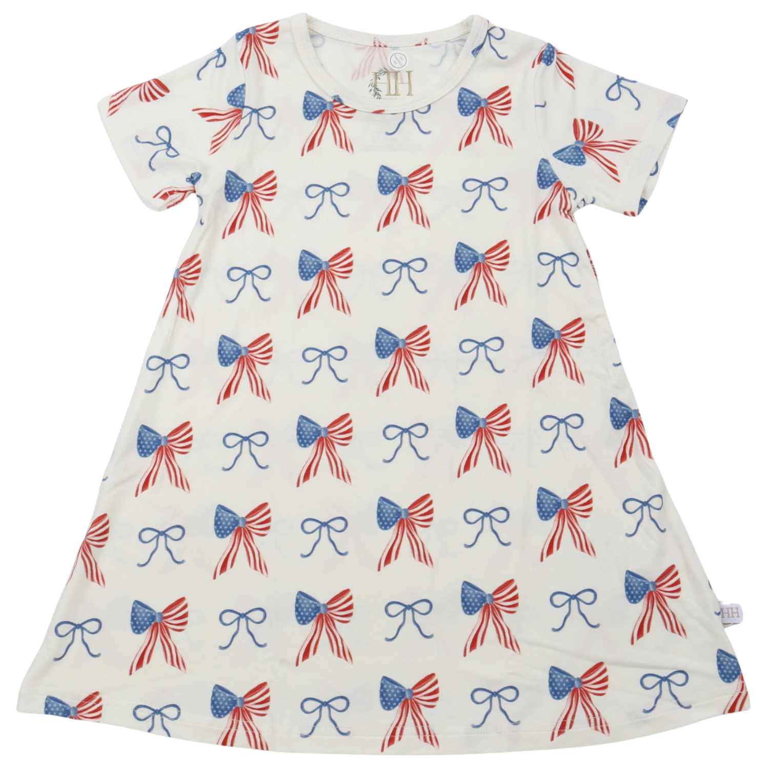 Girls American Bow Bamboo Dress