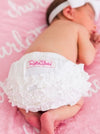 White Knit Rufflebutts Bloomer