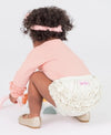 Off-White Ivory Knit Rufflebutts Bloomer