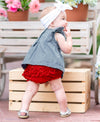 Red Knit Rufflebutts Bloomer