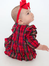 Red Nicholas Plaid Bubble Romper