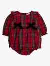 Red Nicholas Plaid Bubble Romper