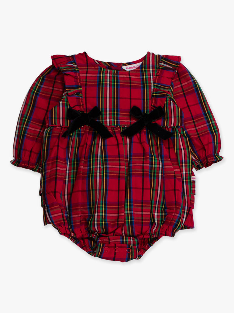 Red Nicholas Plaid Bubble Romper