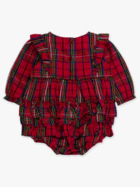 Red Nicholas Plaid Bubble Romper