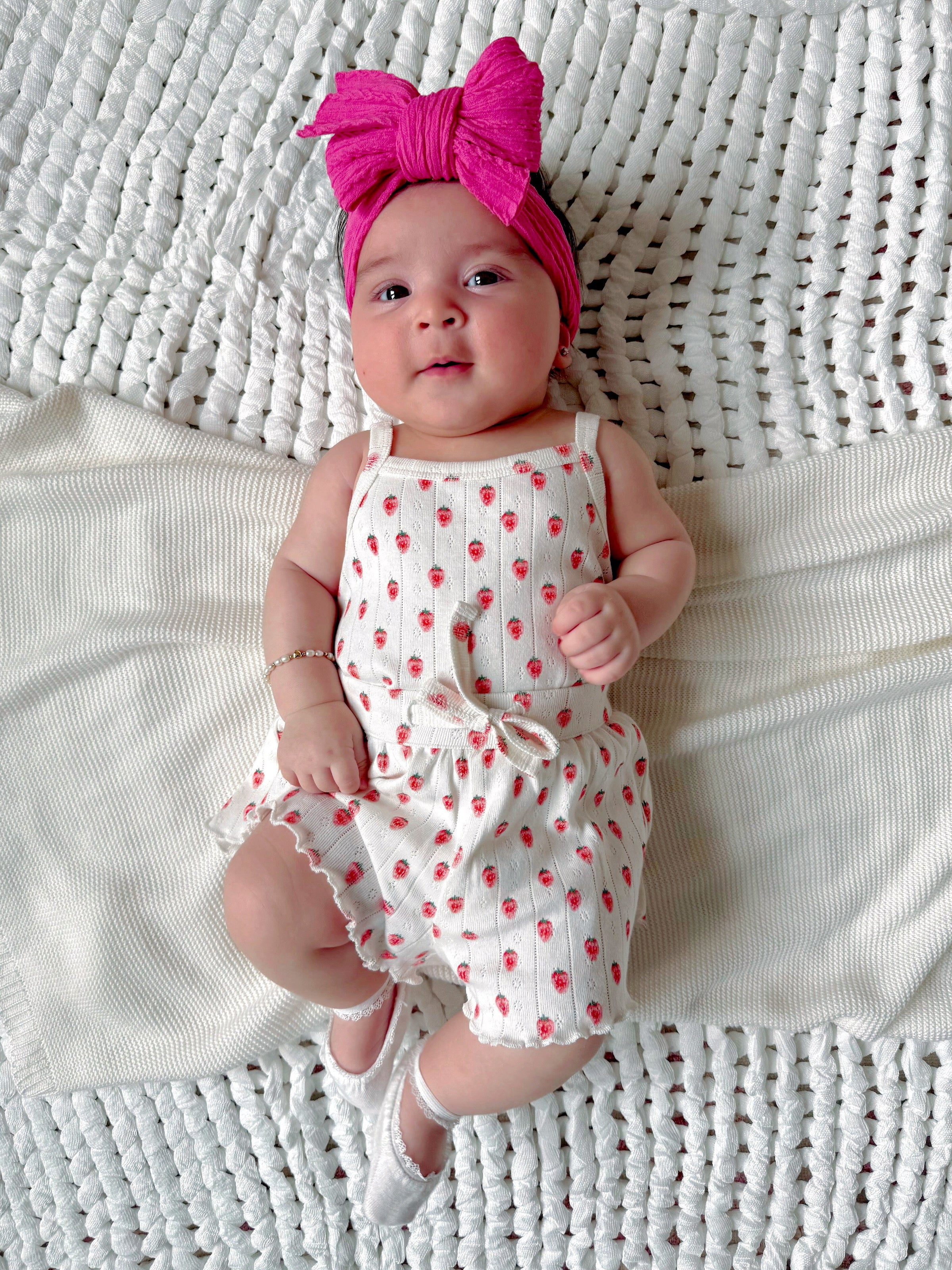 White Strawberry / Organic Pointelle Summer Set