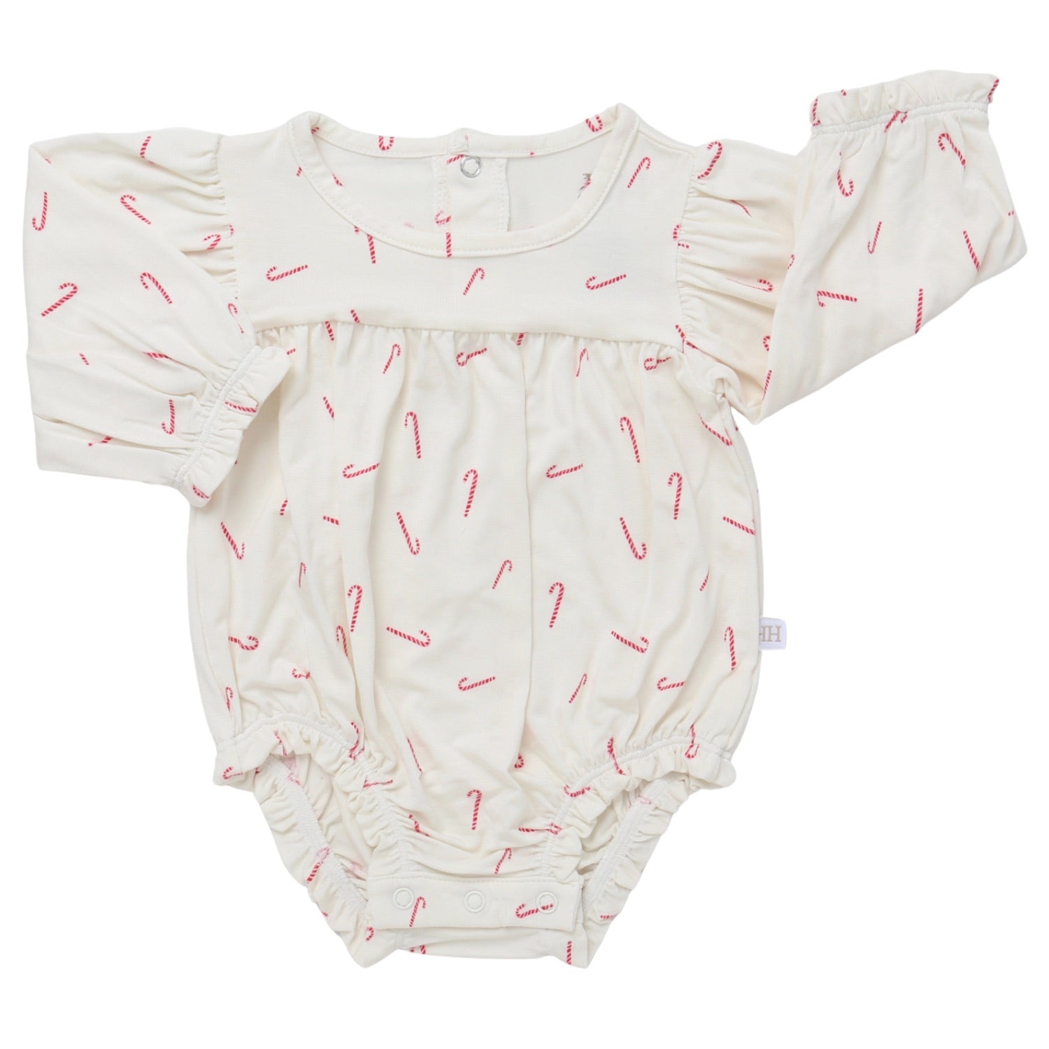 Girls Candy Cane Lane Long Sleeve Bamboo Bubble
