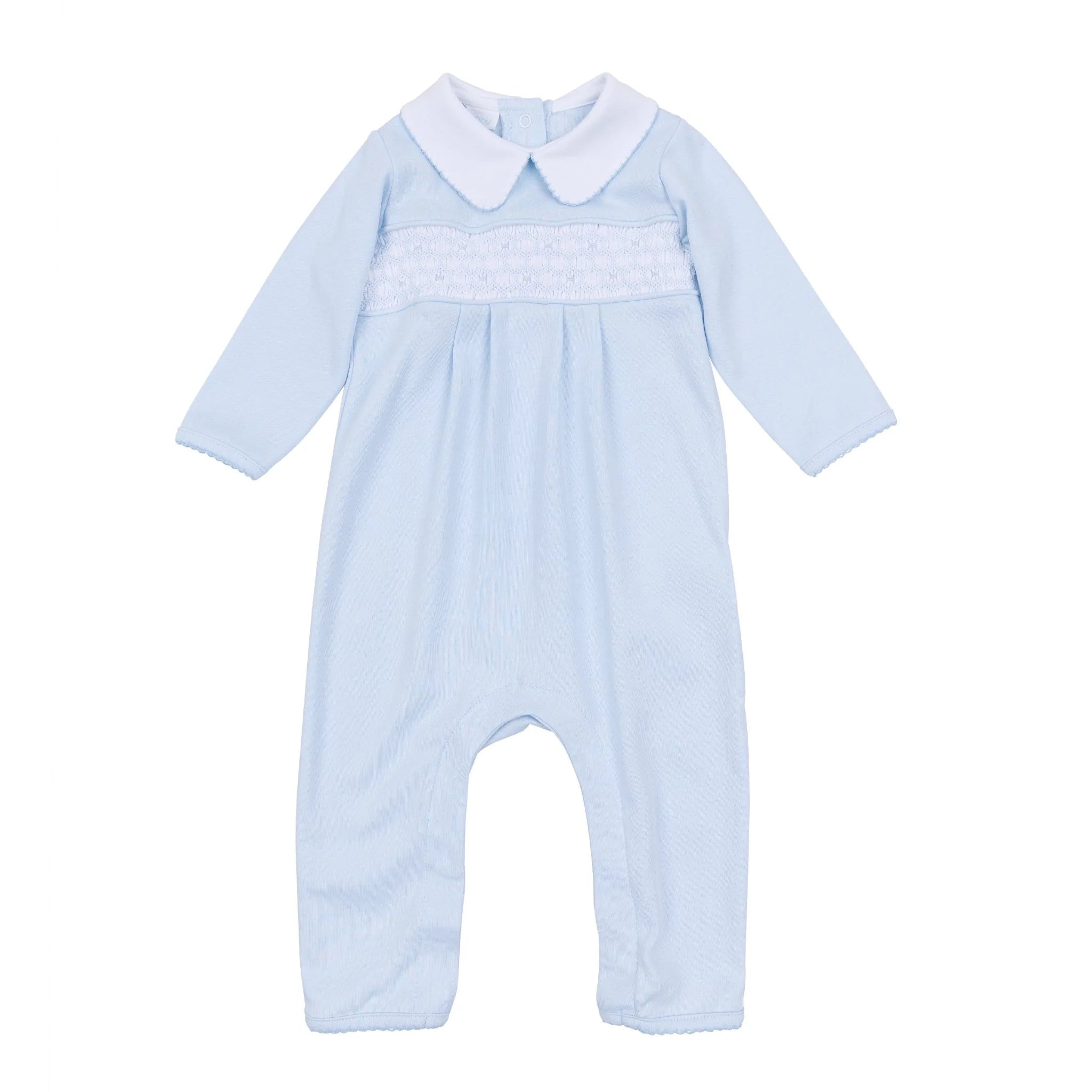Walker’s Classics Smocked Playsuit in Light Blue
